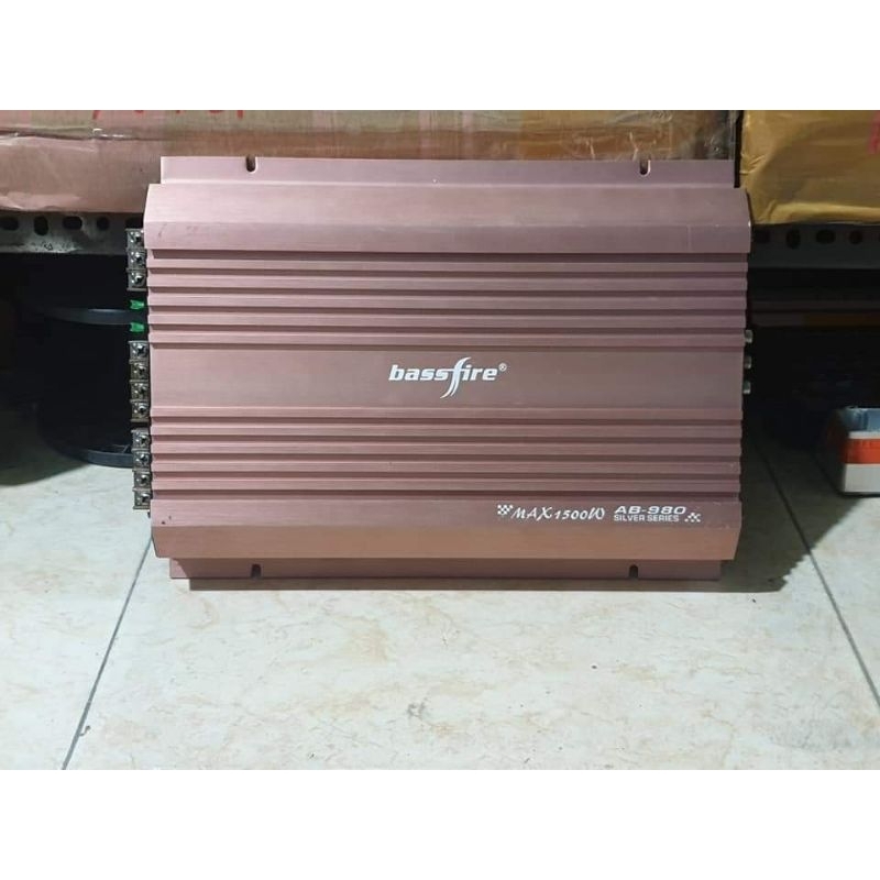 car audio power mobil amplifier 4channel mosfet 1500watts bassfire ab980 second bekas normal siap pa