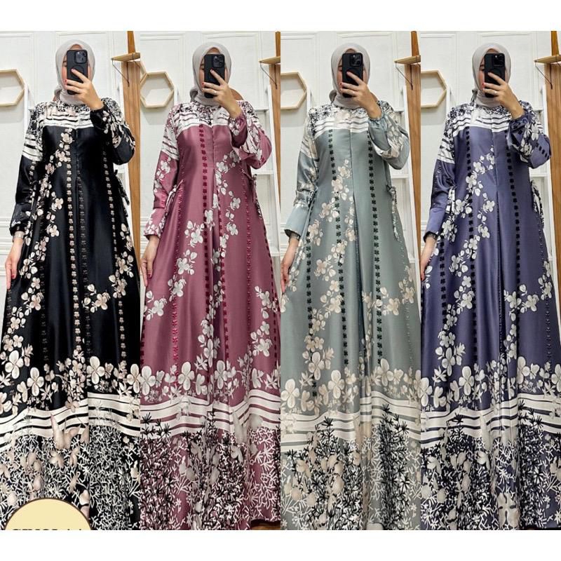 Gamis Silky Premium |Gamis Silk |Gamis Silk Motif Terbaru |Gamis busui wanita |Gamis Pesta kondangan