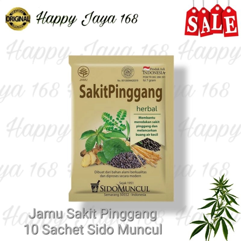 

Jamu Sakit Pinggang Sido Muncul 10 Sachet