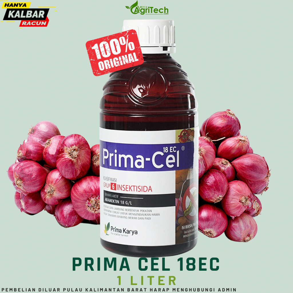 PRIMACEL PRIMA-CEL 18EC INSEKTISIDA ABAMEKTIN 1 LITER ULAT GRAYAK RACUN ULAT KONTAK