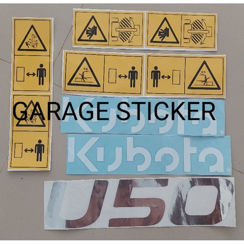 STICKER EXCAVATOR MINI KUBOTA U50