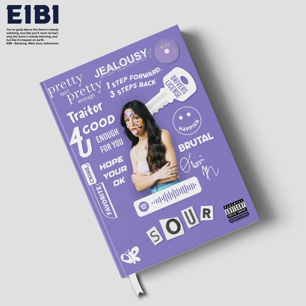 

Eibibook Buku Tulis Catatan Notebook Hardcover Olivia Rodrigo Album Sour Vintage