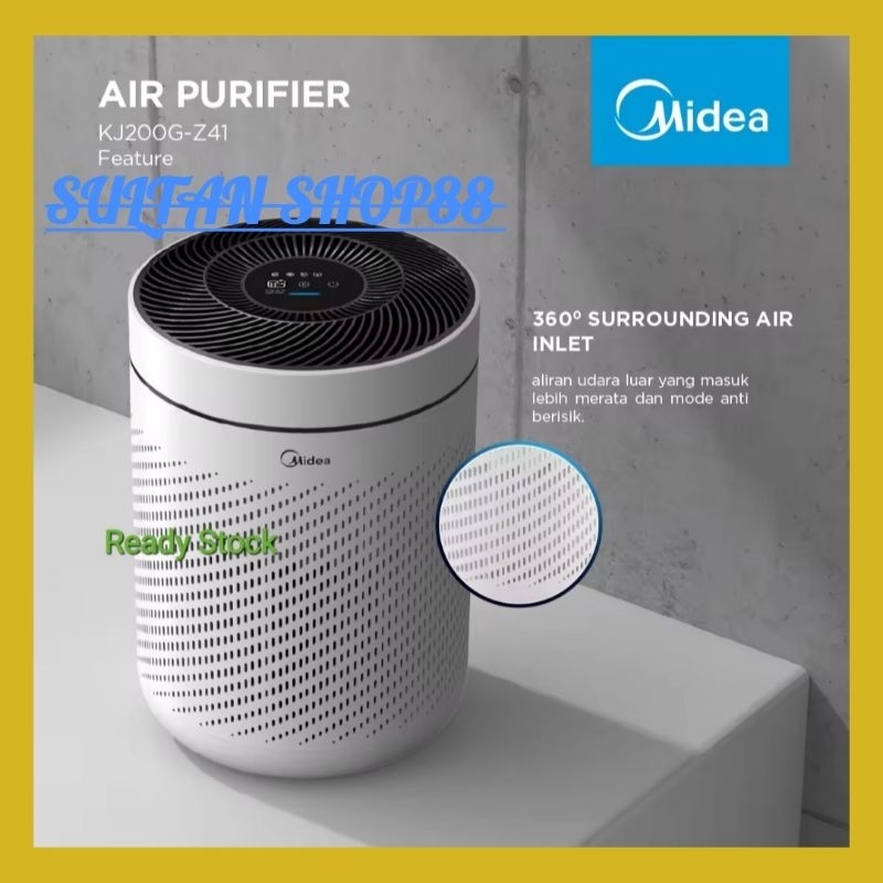MIDEA AIR PURIFIER KJ200GZ41 DENGAN HEPA 13 I AIR PURIFIER MIDEA KJ200G-Z41