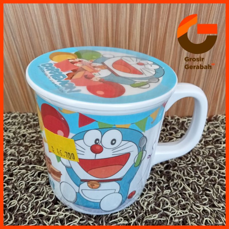 mug + tutup melamine 3,5" vanda CLF3952 motif dora birthday