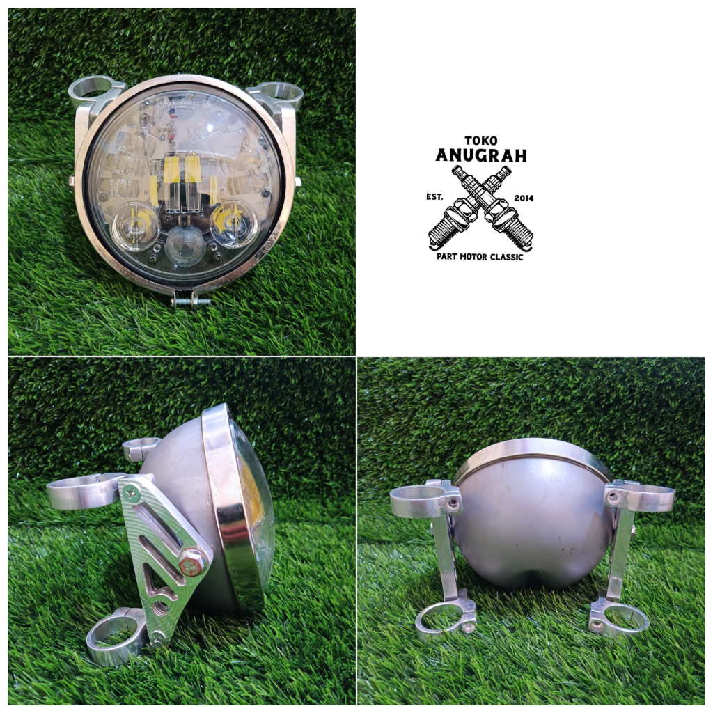 Daymaker 5,75inch 16 LED set Batok L2G Mentah Kupingan Segitiga CNC