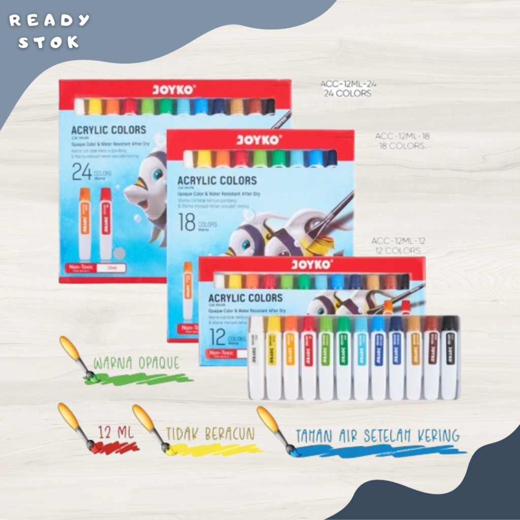 

CAT ACRYLIC ACC-12ML-24C / CAT AKRILIK / CAT WARNA ACRYLIC ACC-12ML-24C JOYKO