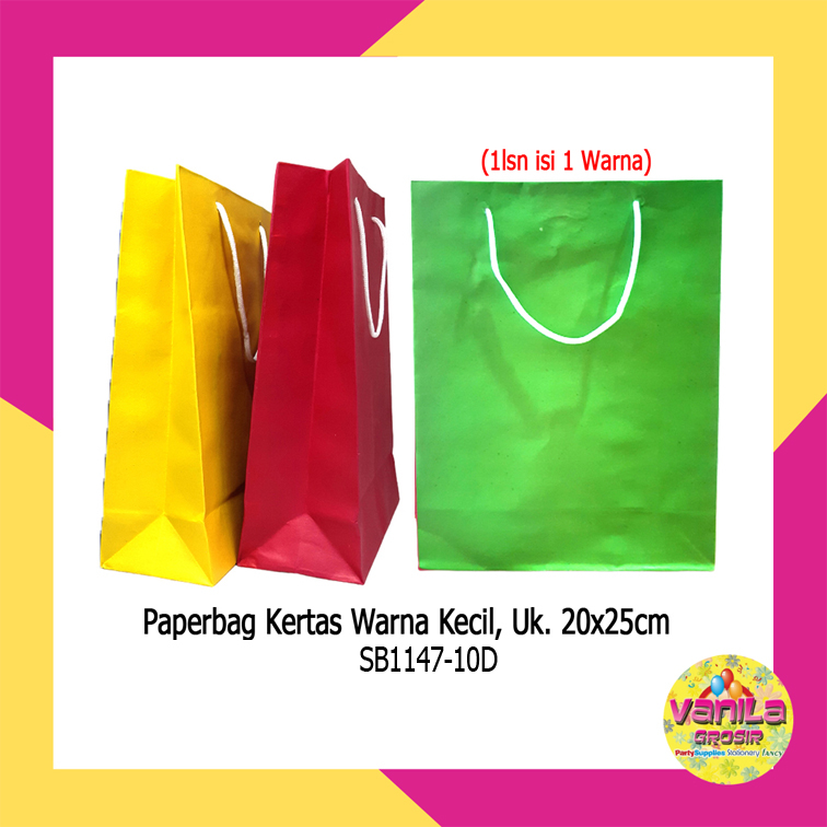 

(12 Pcs) Paperbag Polos warna Uk S, tas kertas, paperbag kantong kertas, tas ultah, paper bag warna-warni, tas belanja, tas souvenir