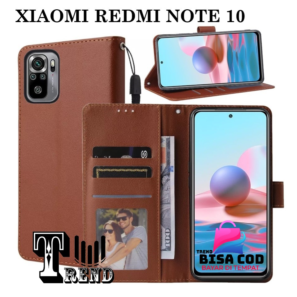 FLIP COVER REDMI NOTE 10 LEATHER CASE FLIP REDMI NOTE 10