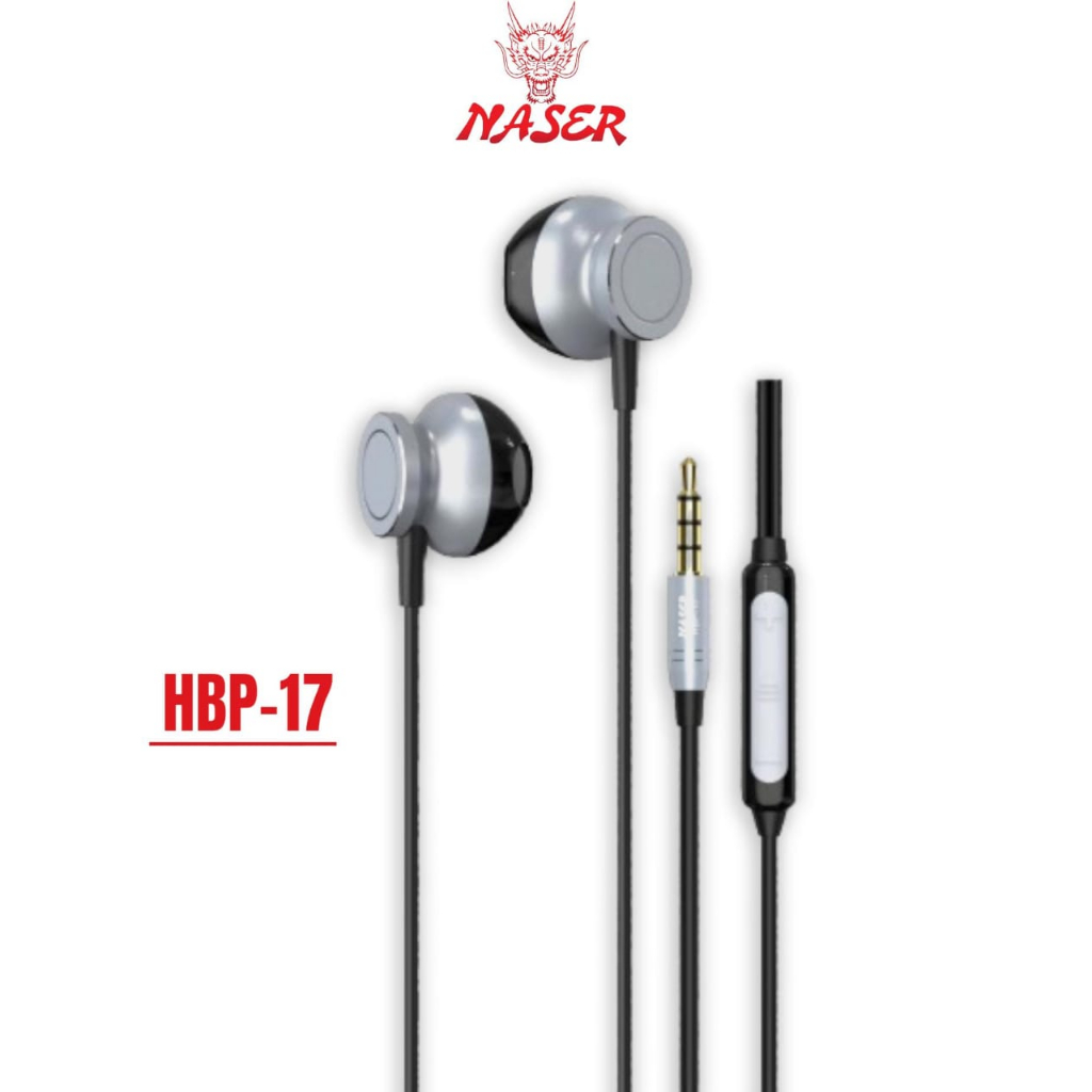 NASER HANDSFREE HBP-17 / Headset Earphone Stereo / Compatible with all mobile phone jack 3.5mm