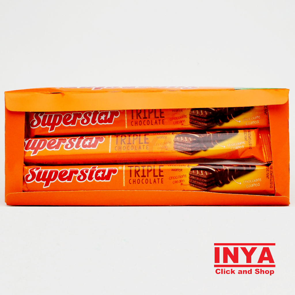 

Superstar Triple Chocolate 12x16gr Box - Wafer