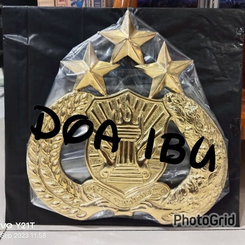 

best seller plat kuningan logo TRI BRATA/POLISI ukuran 25cm