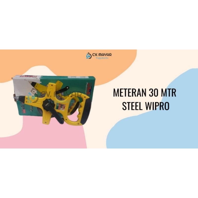 meteran roll 30 meter besi wipro