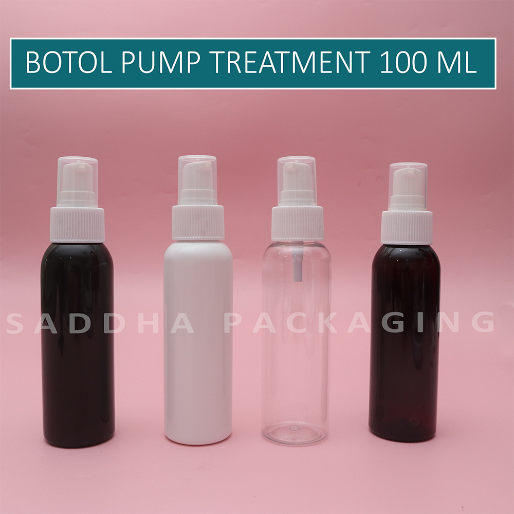 Botol 100ml Pump Treatment / BOTOL Kosong 100 ml / BOTOL Refill Shampoo / BOTOL Sabun PET