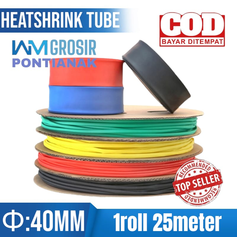 Heatshrink D-40mm Heat Shrink Tubing Selongsong Kabel Bakar 1 ROLL