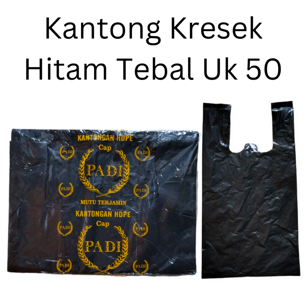 HDPE Uk 50 | kantong Plastik Hitam Tebal Ukuran 50, kantong Kresek 50 Jumbo/super jumbo, Kantong Pla