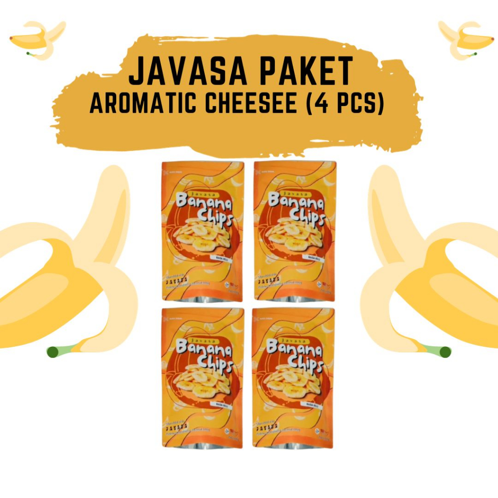 

Keripik Pisang Javasa Banana Chips Rasa Keju Aroma Paket 4 Pcs - Keripik Pisang Bumbu Tabur dan Renyah