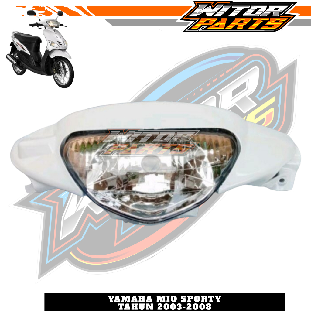 Batok Kepala Depan Mio Sporty Plus Reflektor Lampu Depan Putih / Batok Depan Mio Sporty Plus Lampu P