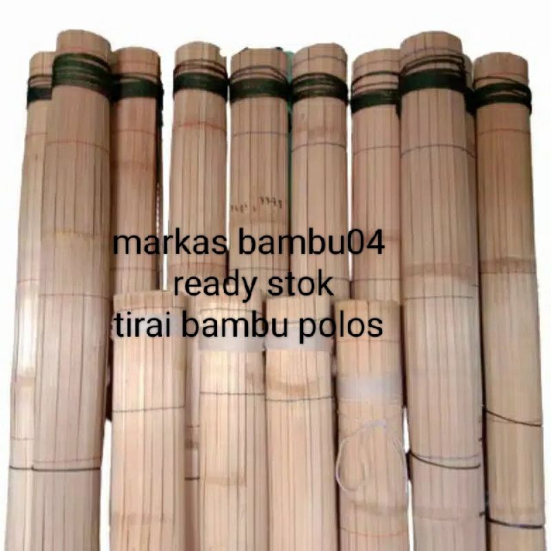 kerey gulung tirai bambu gulung polos murah free paku sama tarikan tirai depan rumah teras