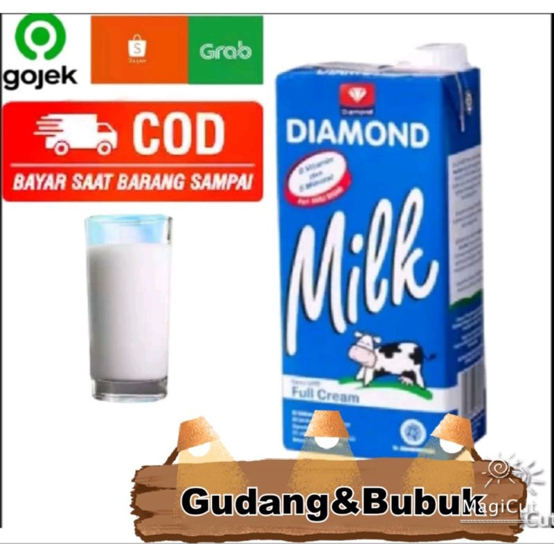 Susu Diamond UHT 1 Liter Full Cream - Diamond Milk UHT-Gudang-bubuk