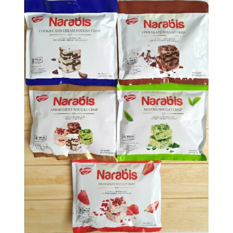 

KS - NARAYA NARABIS CHOCOLATE NOUGAT / Narabis Noughat Crisp Naraya 200gr / Noughat Kukis