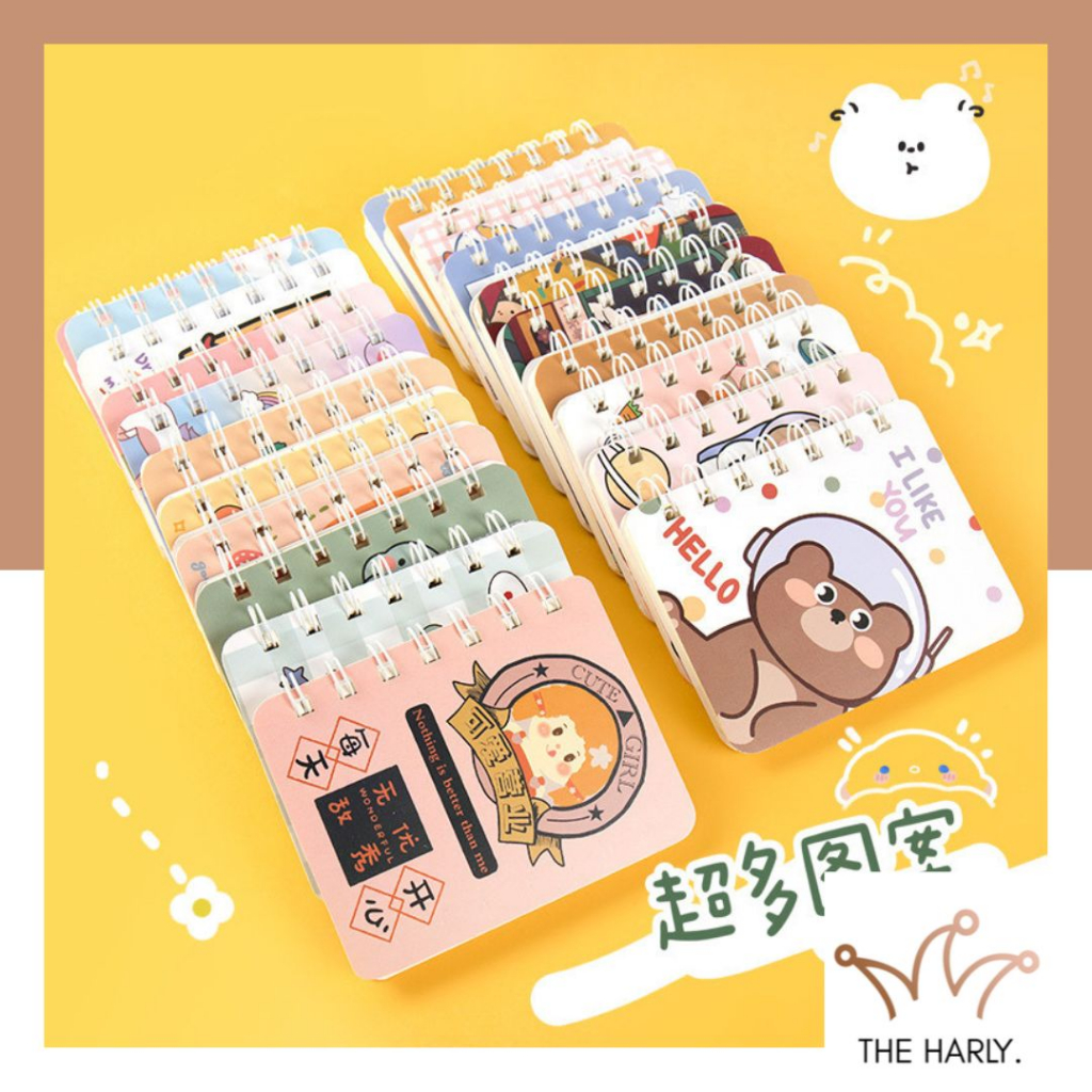 

Buku Alat Tulis Siswa Sekolah A7 I Notebook Mini Buku Saku Kecil I Dinosaurus Cute Girl Rabbit Boba l Buku Ring loose Leaf Pocket Book Lucu i Korea Kartun