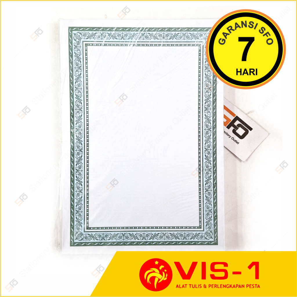 

Piagam VIS-1 isi 10 - Kertas Premium - SFO Semarang Official