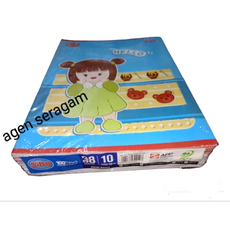 

buku tulis sidu 38 lembar (1 pak isi 10 buku)