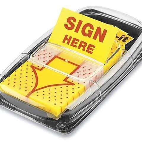 

3M POST-IT SIGN HERE 680-9 RB9