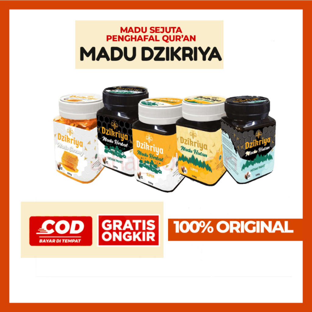 

Dzikriya Madu Dzikriya Herbal Hutan Super Hitam Manis Pahit Semua Varian 500GR Original zikriya