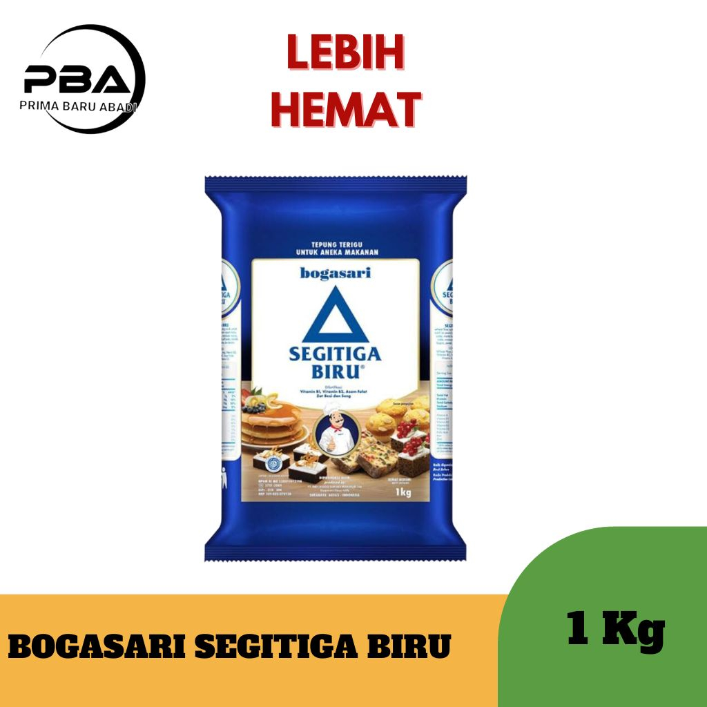 

Tepung Terigu Segi Tiga Biru Bogasari 1 Kg