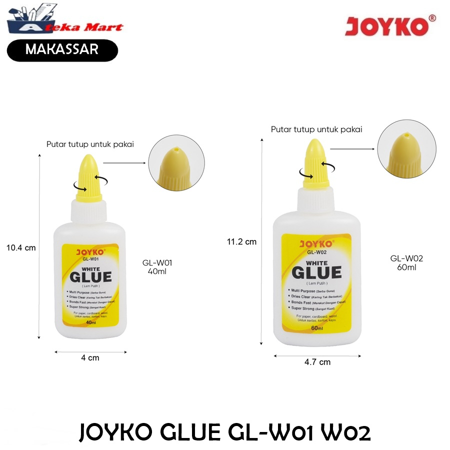 

[PCS] JOYKO WHITE GLUE GL-W01 GL-W02 LEM PUTIH