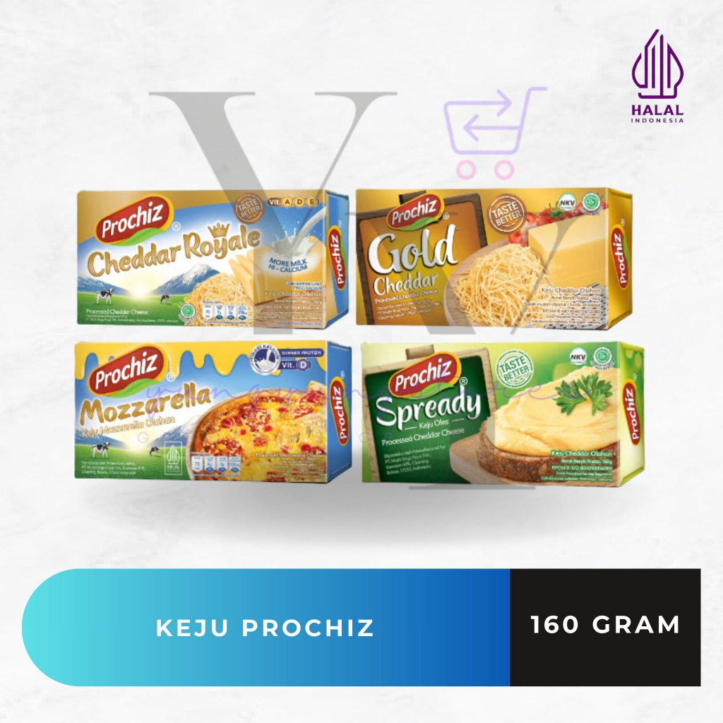 

Keju Prochiz Gold Cheddar Royale / Mozzarella / Spready 160 gram