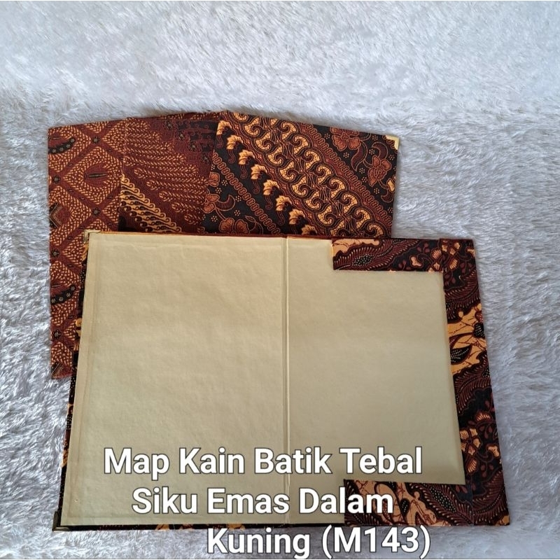 Map Kain Batik Tebal Siku Emas Dalam Kuning (M143)