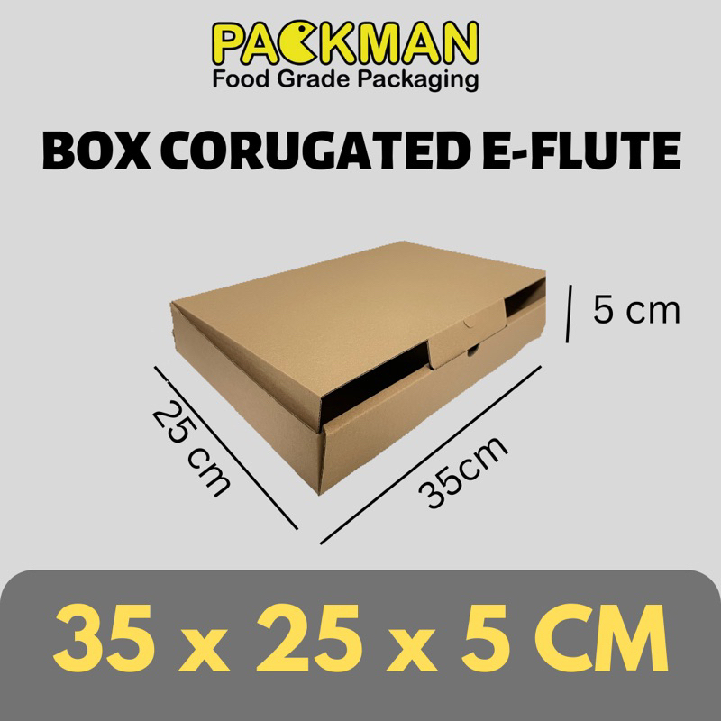 

KARDUS 35x25x5 cm / BOX KARTON CORUGATED DIECUT E-FLUTE / KARDUS PACKING ONLINE