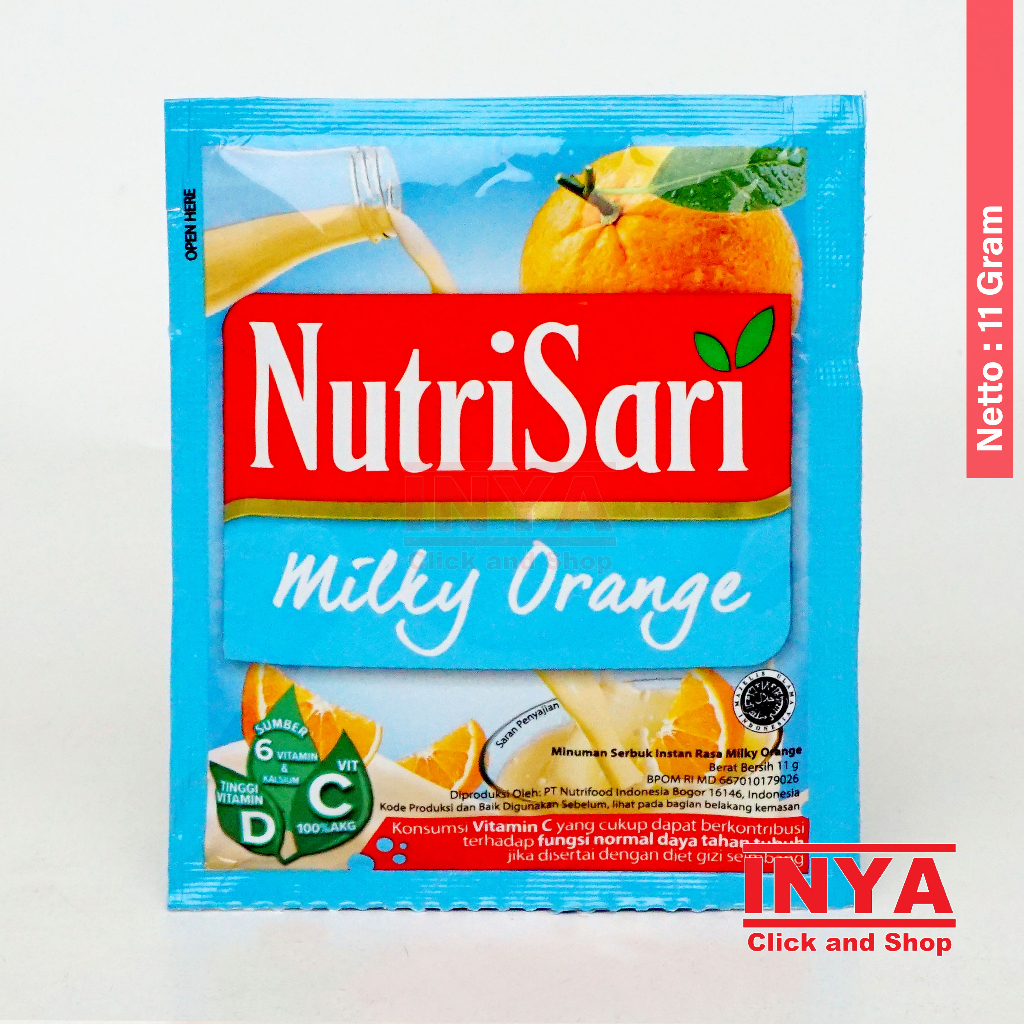 

NutriSari Milky Orange 11gr Sachet -Minuman Serbuk - Instant Powder Drink