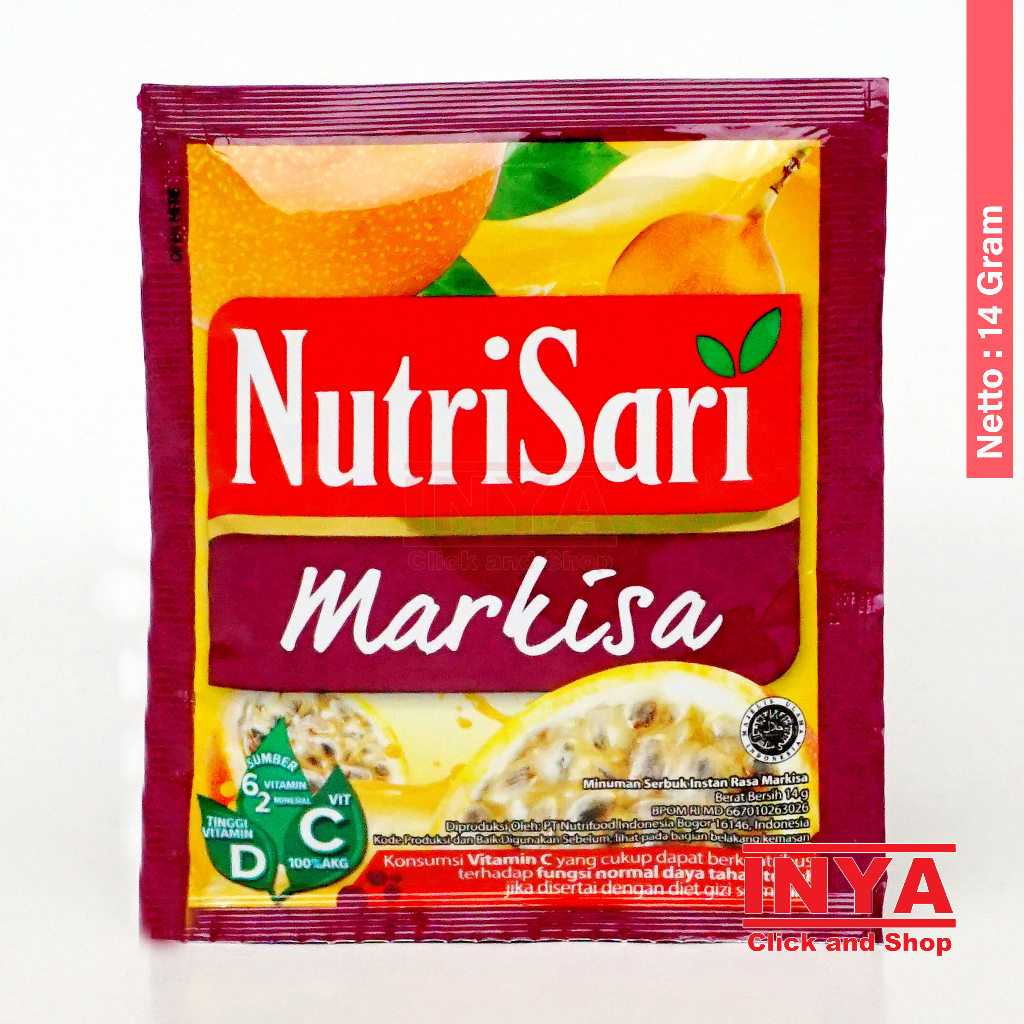 

NutriSari Markisa 14gr Sachet - Minuman Serbuk - Instant Powder Drink