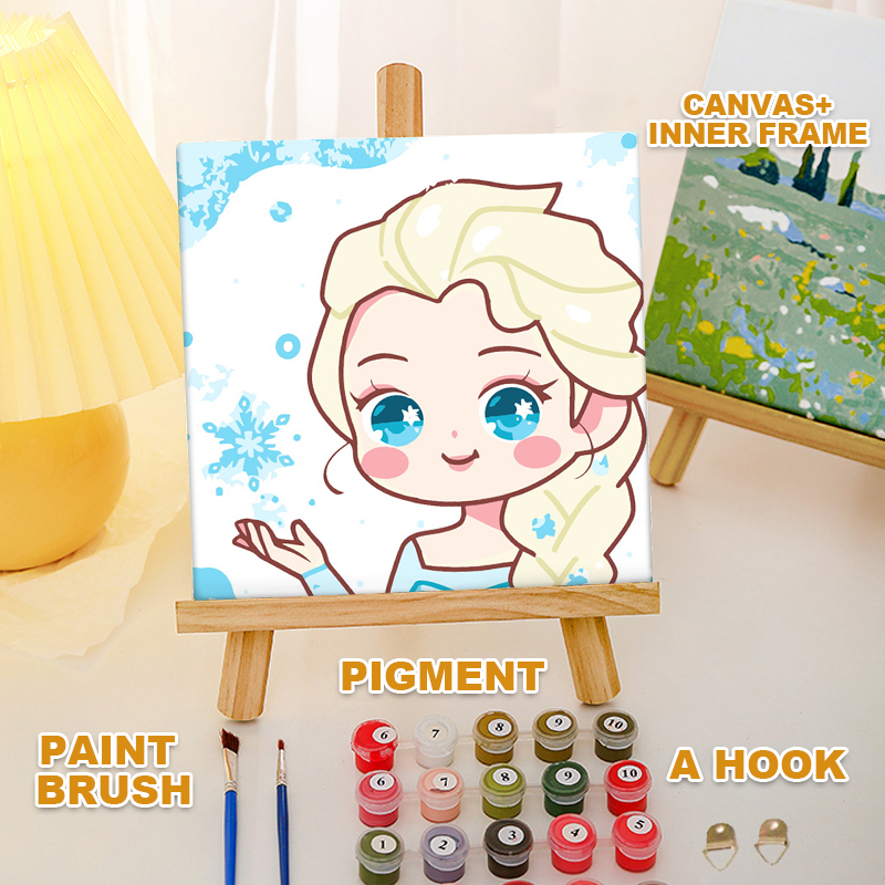 

DIY PAINT BY NUMBER 20X20CM AESTHETIC LANDSCAPE SET ALAT LUKIS DENGAN PICTURE FRAME DIGITAL CANVAS PAINTING SIAP LUKIS