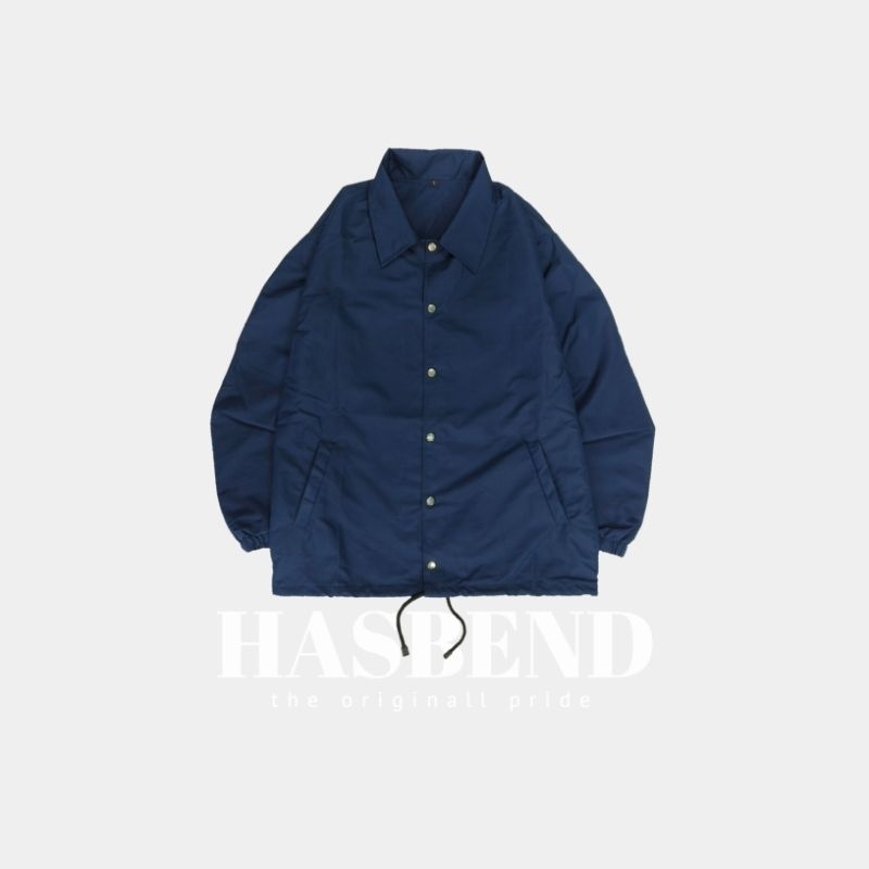 Jaket Coach Polos / Coach Jaket  Polos Waterproof Pria/Wanita Warna Nevy