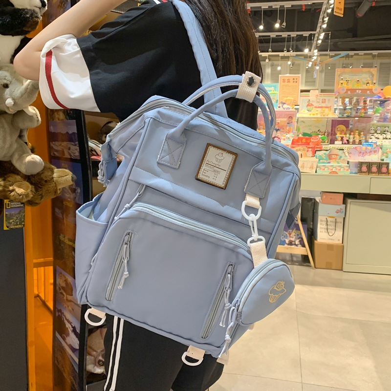 FREE ONGKIR SASTRA TAS BAHU KECIL NICHE TAS RANSEL WANITA IMPORT TAS SEKOLAH KANVAS FASHION BAG
