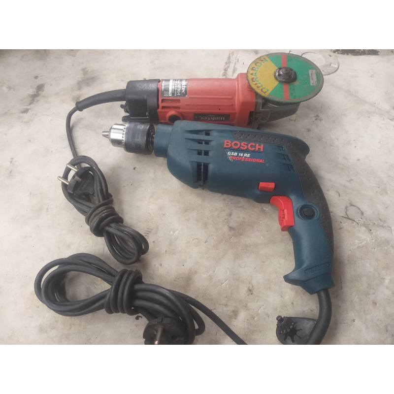 2buah Bor BOSCH 13mm GSB16RE / Gurinda MAKTEC MT 954