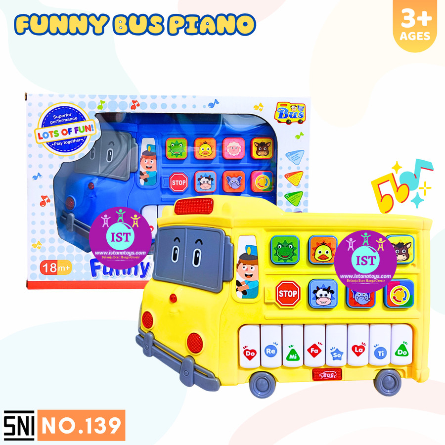 Mainan Anak Musik Funny Bus Piano No.139