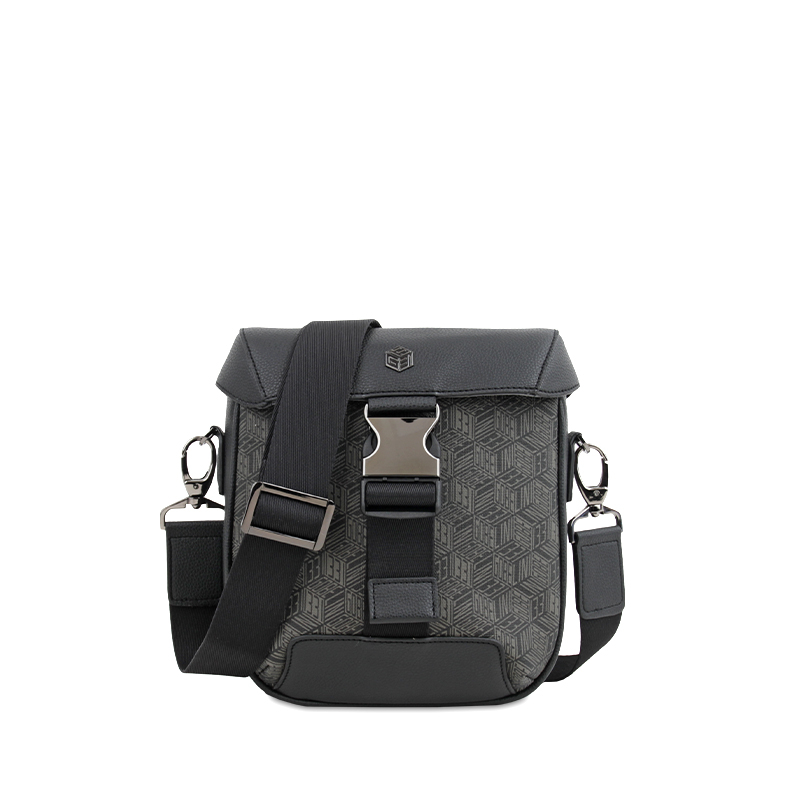 Gobelini Mens 1331 Plato Sling Bag Cubical - Black