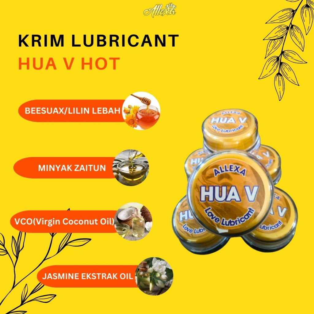 Lubricant Hua V Pelicin-vagina / Pelumas Herbal / Pelumas Khusus Wanita