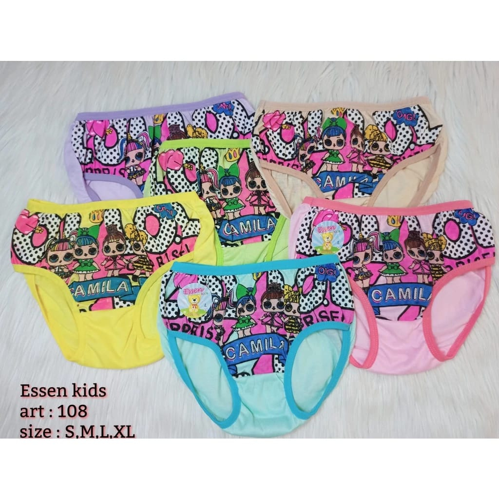 Celana Dalam Anak Cewek Perempuan / CD ANAK Cewek /  ESSEN LOL CAMILA