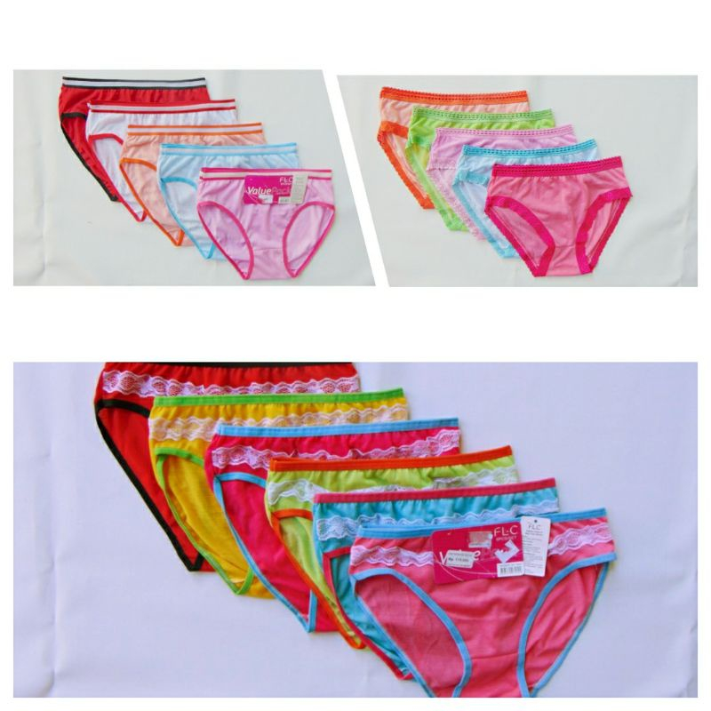CELANA DALAM WANITA FELANCY COTTON PANTY BAHAN KATUN SIZE FREE BESAR FIT M L