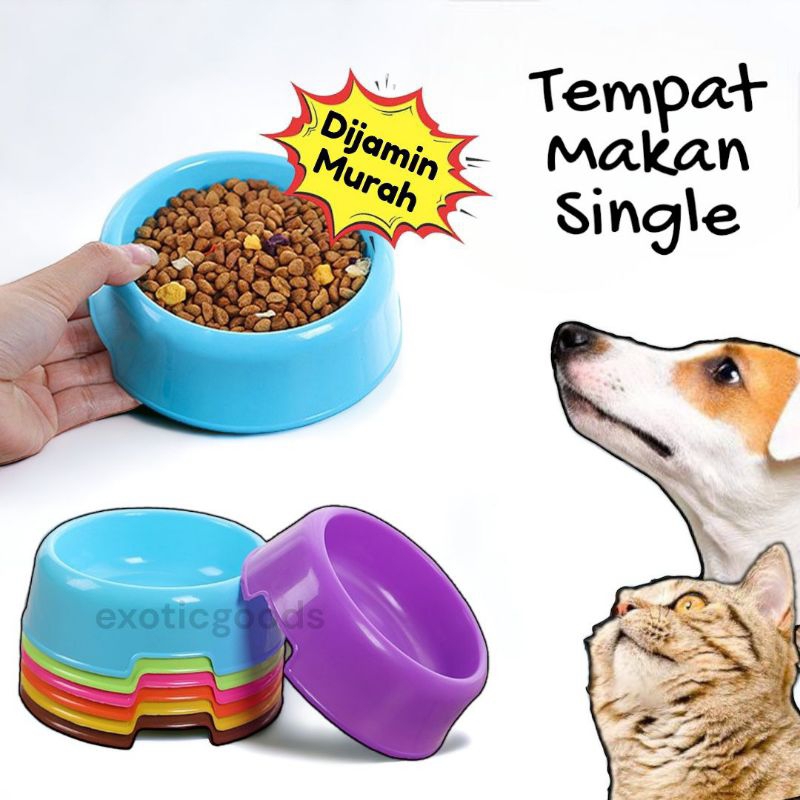 TEMPAT MAKAN SINGLE ANJING KUCING PET BOWL MANGKOK MAKAN HEWAN TEMPAT MAKAN ANJING TEMPAT MAKAN