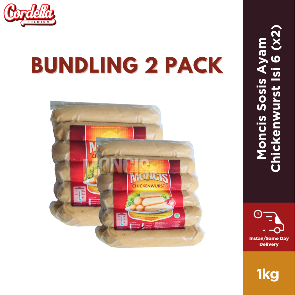 

Bundling Moncis Sosis Ayam Chickenwurst Isi 6 x 2 pack
