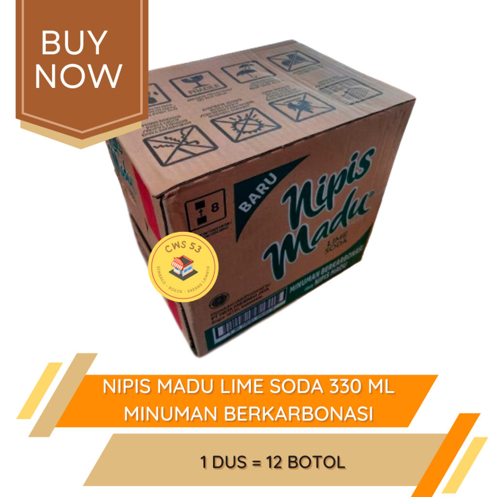 

NIPIS MADU Lime Soda Minuman Berkarbonasi Kemasan 330 ml Botol - 1 Dus / 12 Pcs