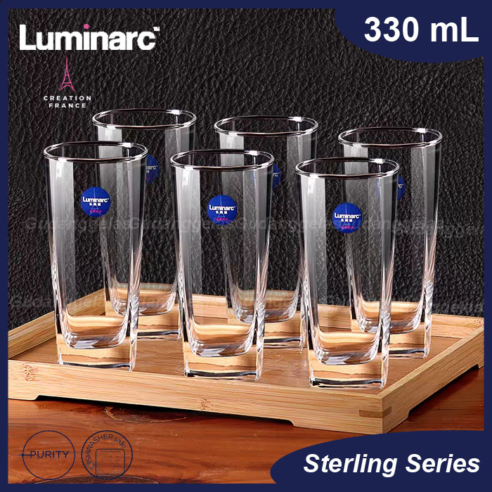 1 SET 6 PCS Luminarc Sterling 33 cl/Luminarc Gelas Kaca/Luminarc Gelas Susu/Luminarc Gelas Iced Tea