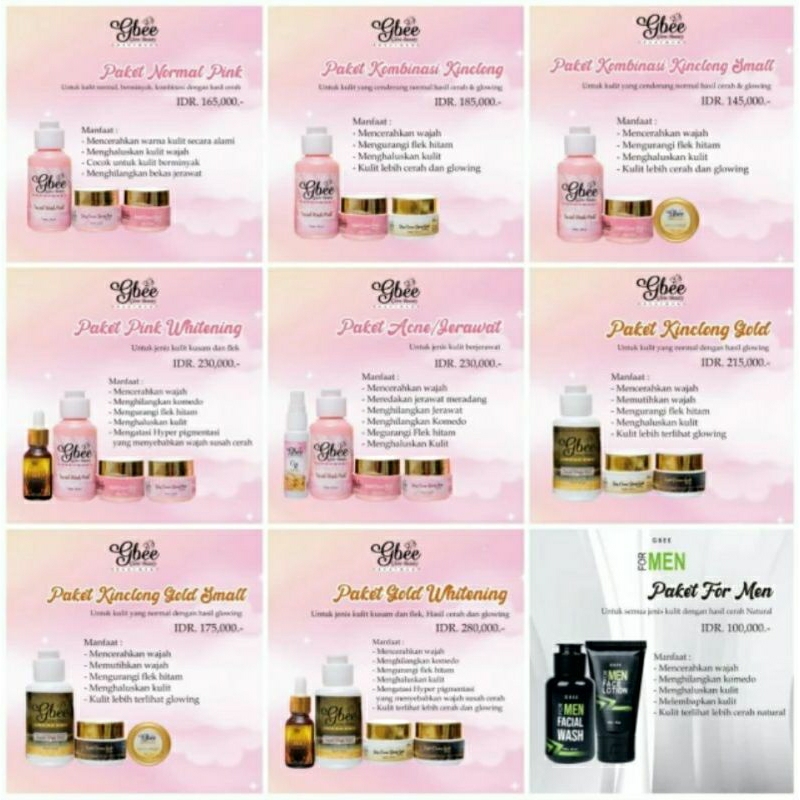 PAKET LENGKAP GBEE GLOW BEAUTY [ORIGINAL]